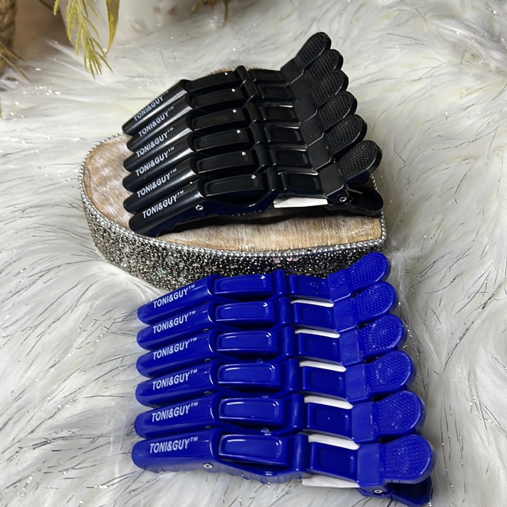 NWT 2 packs of Hair Clippers 6pcs Black Matte Hair Sectioning Clip Clamp